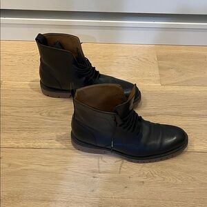 Barneys New York Black Leather Men's Boots